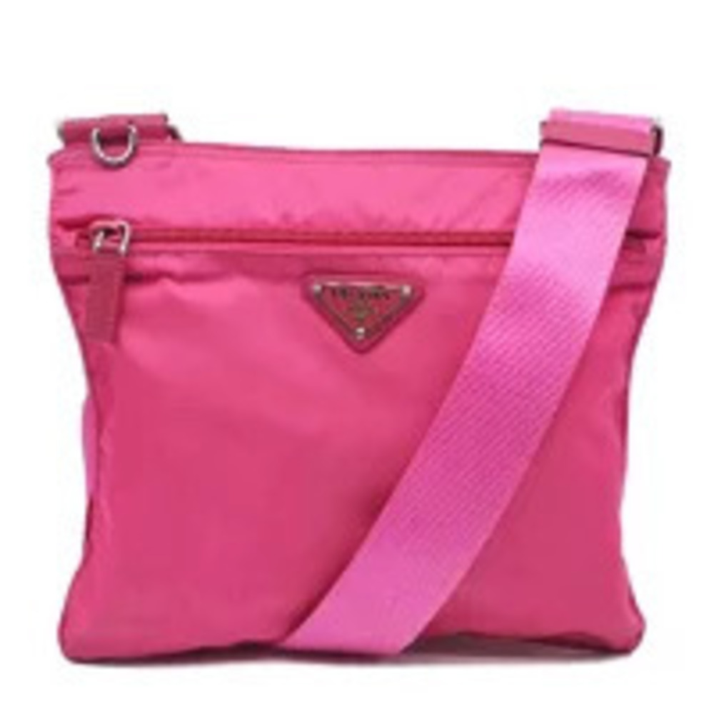 PRADA Tessuto Shoulder Bag Fuchsia Pink AB
